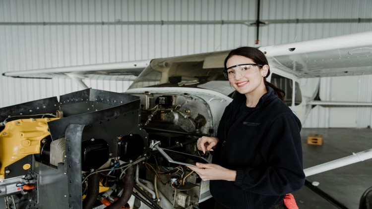 Aircraft Technician With Tools