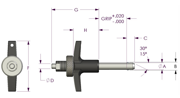 Avibank, Adjustable Grip Length Pin